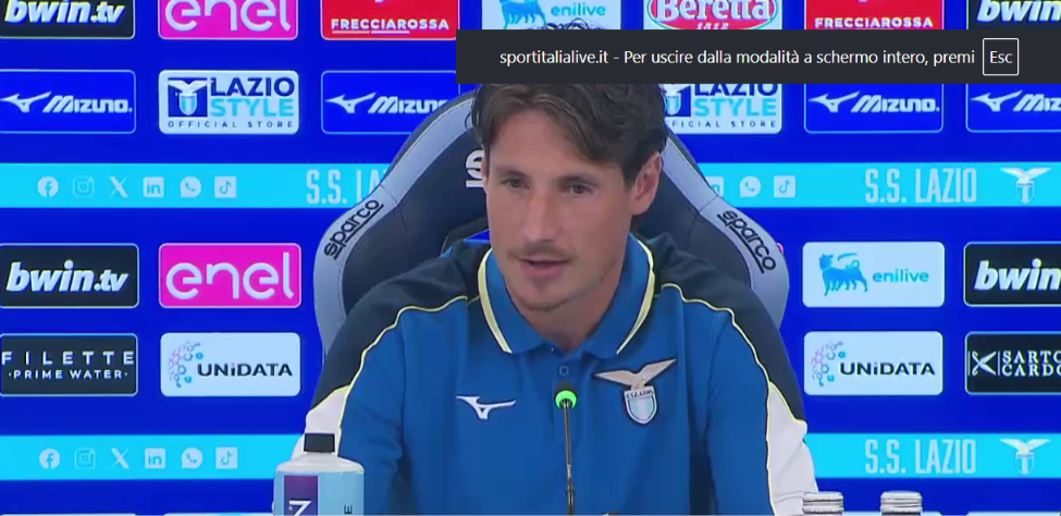 Conferenza stampa Pinamonti: «La Lazio è una società storica e importantissima. Non vedevo l'ora di venire qui!» 21 Conferenza stampa Pinamonti Lazio