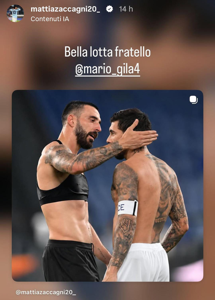 Zaccagni saluta Gila dopo la sfida tra Lazio e Milan: «Bella lotta fratello» 22 image 10