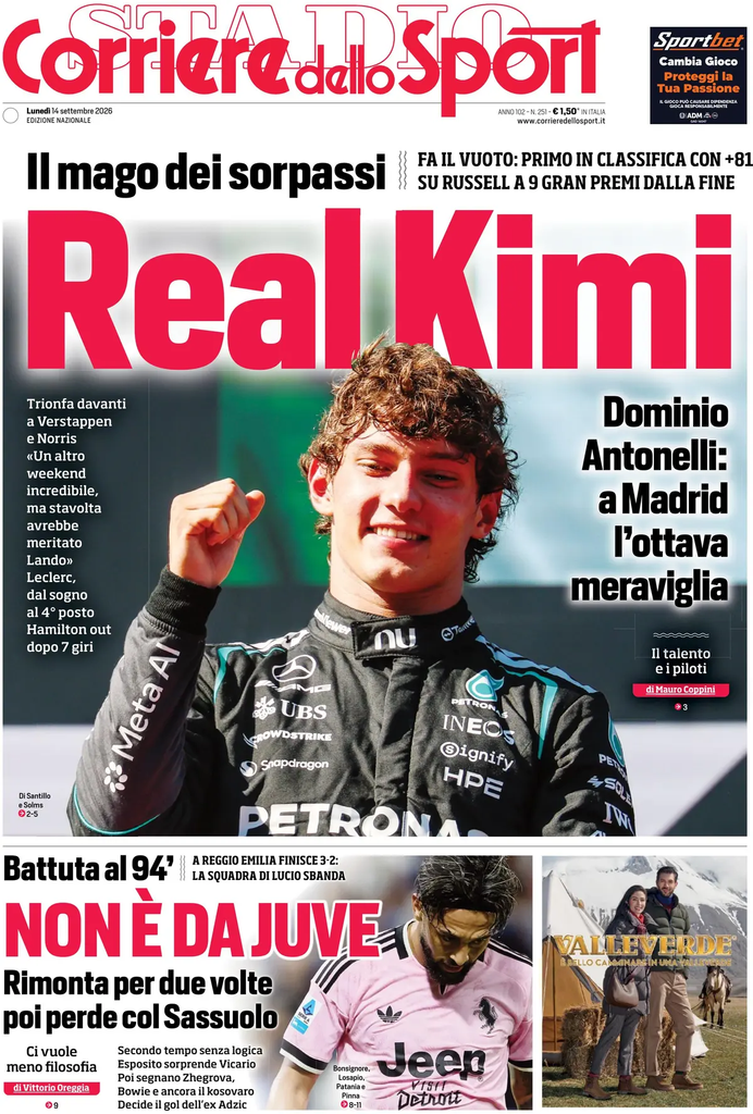 Le prime pagine dei principali quotidiani sportivi – 14 settembre 23 image 12