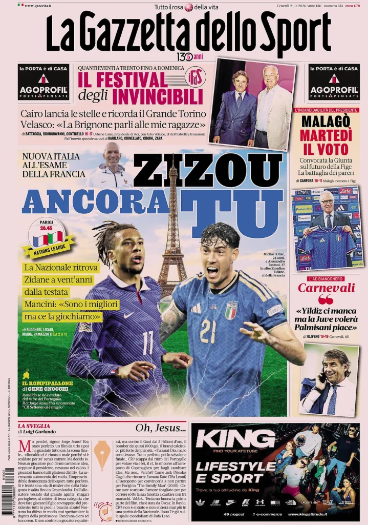 Le prime pagine dei principali quotidiani sportivi – 2 ottobre 2 la gazzetta dello sport 031804kaf6lzu