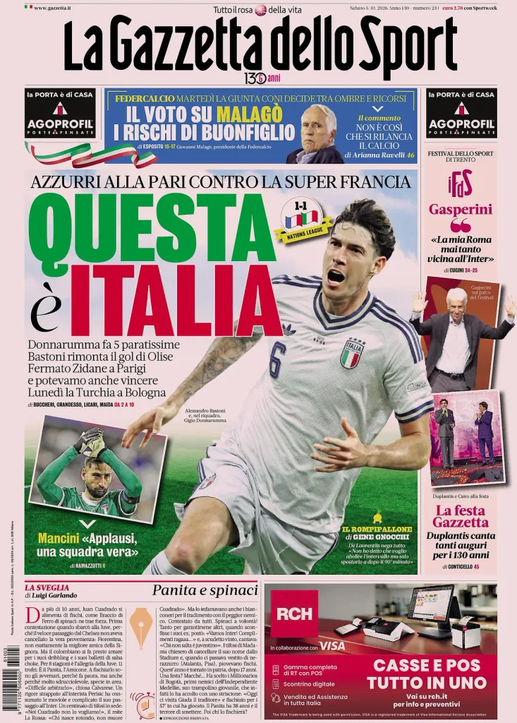 Le prime pagine dei principali quotidiani sportivi – 3 ottobre 2 la gazzetta dello sport 032008w3l2lhz
