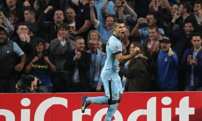 aguero esulta manchester city champions league settembre 2014 ifa