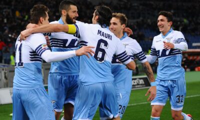 lazio giocatori esultano gennaio 2015 ifa