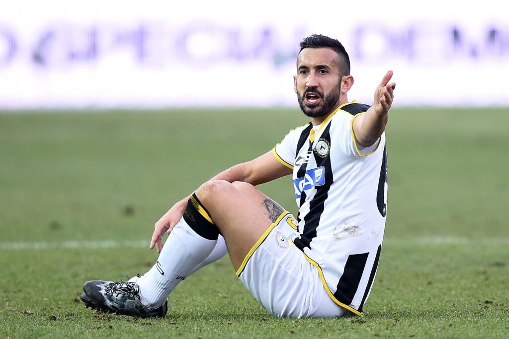 Pinzi: «In Milan-Lazio sono stati i rossoneri ad agevolare la vittoria dei biancocelesti» 1 pinzi disteso udinese marzo 2015 ifa