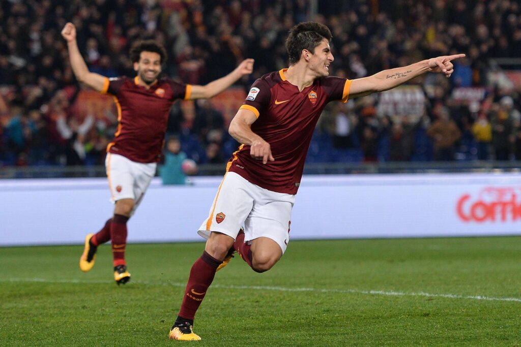 Perotti punta la Lazio: "Sarebbe bello segnare un gol e vincere il derby" 1 perotti esulta roma marzo 2016 ifa