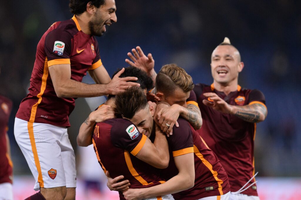 Derby, Perotti carico per domenica: "Vinciamo per chiudere il discorso terzo posto". Iago Falque sicuro: "Vinciamo 2-0!" 1 roma esultanza marzo 2016 ifa