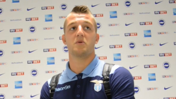 sergej milinkovic mixed zone vs brighton screen